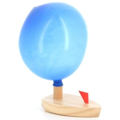 Image of Vilac Balloon Powered Wooden Boat, 16 x 7 5 cm