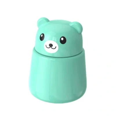 Image of Pill Grinder, Cute Bear Portabl Pulverizer Crusher Medicine Tablet Grinder Container Storage Box (Green)