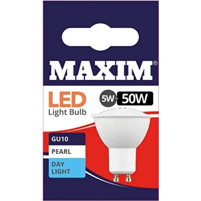Image of Maxim LED Pearl Day Light Bulb 5W Equivalent to 50 Watt GU10