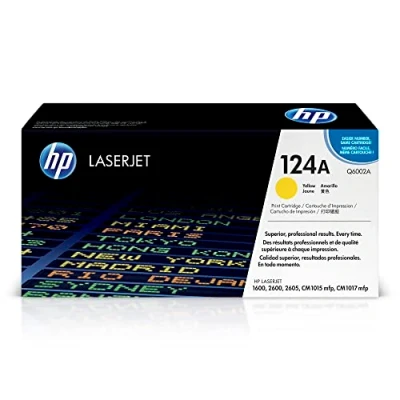 Image of HP 124A Q6002A 1 x Yellow Toner cartridge For Color LaserJet 1600, 2600n, 2605, 2605dn, 2605dtn, CM1015 MFP, CM1017 MFP