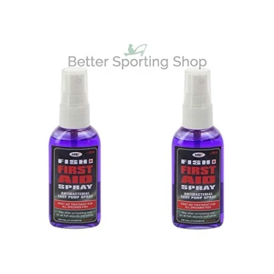 Image of Better Sporting 2 x Fishing Antiseptic Fish Aid Spray Antibacterial First Carp Coarse 50ml