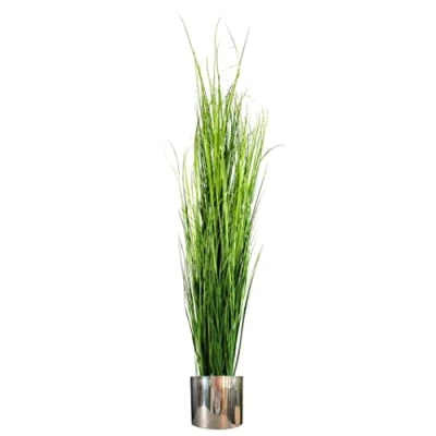 Image of Leaf Design UK Realistic Artificial Grass Plant with Pot