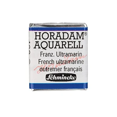 Image of Schmincke HORADAM® AQUARELL finest artists&#039; watercolours, 493 French ultramarine, 14 044, 1/2 pan