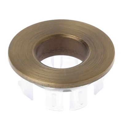 Image of Folewr Bathroom Basin Faucet Sink Overflow Cover Brass Six Foot Ring Insert Replacement