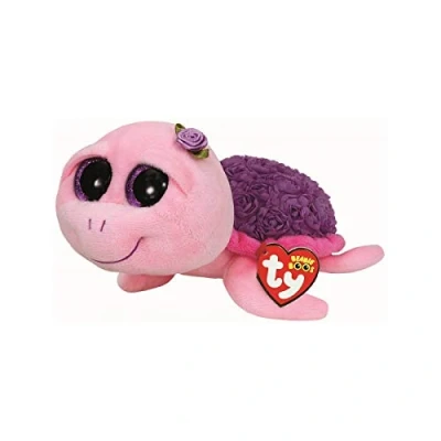 Image of TY Beanie Boo Plush Rosie the Pink Turtle 15cm