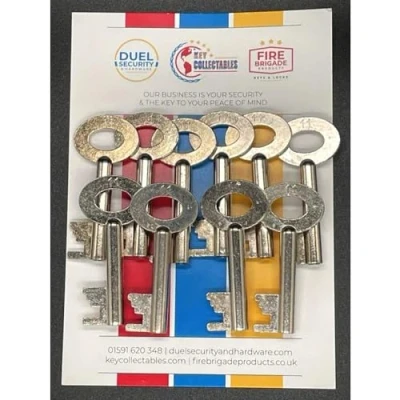 Image of Fire Brigade Products FB11 Genuine Large Silver Padlock Key Pack of 10