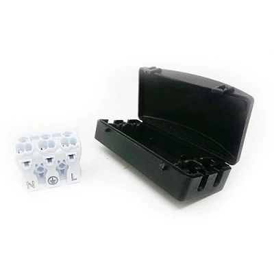 Image of fiXte Electrical Junction Box 16A 240V 3 Pole Terminal Block Inline Wire Choc (Pack of 2)