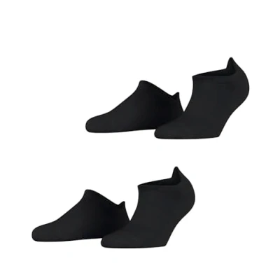 Image of ESPRIT Men&#039;s Active Basic 2 Pack M SN Cotton Low Cut Plain Pairs Trainer Socks, Black (Black 3000), 5.5 8