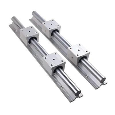 Image of GooEquip Linear Rail 2pcs SBR25 1500mm Guide + 4pcs SBR25UU Bearing Shaft for 25mm Slotted Bearings(SBR25 1500mm)