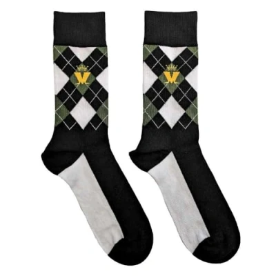 Image of Rock Off officially licensed products Madness Ankle Socks Crown Green Diamond Official Mens Black (UK Size 7 11) UK 11