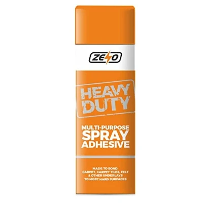 Image of ZENO Heavy Duty Adhesive Spray Ideal for Carpets, Carpet Tiles, Household Repairs, Crafts &amp; Hobbies Quick Drying Extra Strong Glue 500ml (3)