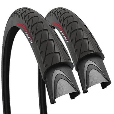 Image of Fincci Pair 26 x 1.95 Inch 50 559 Foldable Slick Tyres for Road Mountain Hybrid Bike Bicycle (Pack of 2)