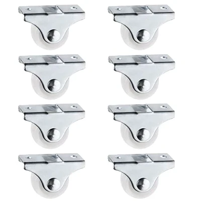 Image of 8 Pieces Fixed Castor Wheels Small Wheel Castors Trolleys for Furniture Appliances Drawer Equipment Replacement