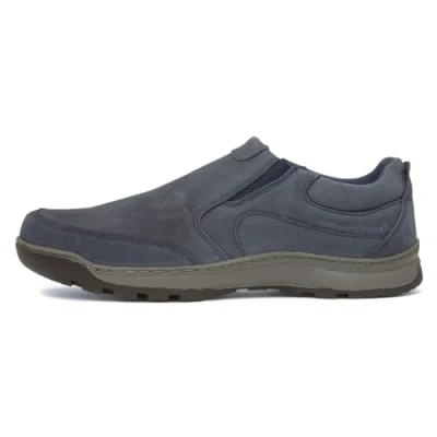 Image of Hush Puppies Men&#039;s Jasper Moccasins, Blue Navy Nubuck, 7 UK