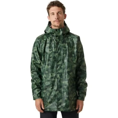 Image of Helly Hansen Men&#039;s Moss RAIN Coat, 476 Spruce AOP, S