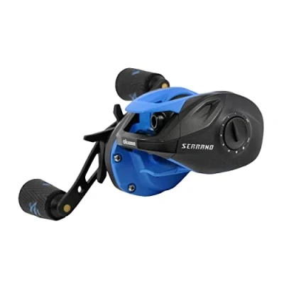 Image of Okuma Serrano Low Profile High Speed Lightweight Graphite Frame Baitcast Reel, SRN100H A Right Hand