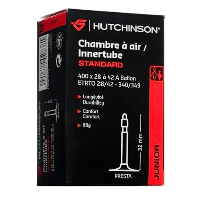 Image of HUTCHINSON Standard Bicycle inner tube Black 400 x 28/42A franz. Ventil 32 mm