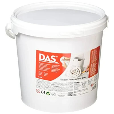 Image of DAS White Air Hardening Modelling Clay, School pack, 5x1kg, Ideal for Schools and Art Classes