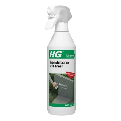 Image of HG Headstone Cleaner, Gravestone Cleaning Spray, Removes Deposits, Dirt &amp; Stains Easily from All Natural Stone 500ml Spray (215050106)
