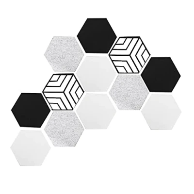 Image of Fxndknjks 12 Pcs Self Adhesive Acoustic Panels,Hexagon Sound Proof Panels,Sound Absorbing Panels for Recording Studio Home,Offices