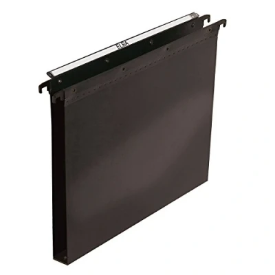 Image of Elba 30 mm Polypro Ultimate Foolscap Suspension Files Black (Pack of 25)
