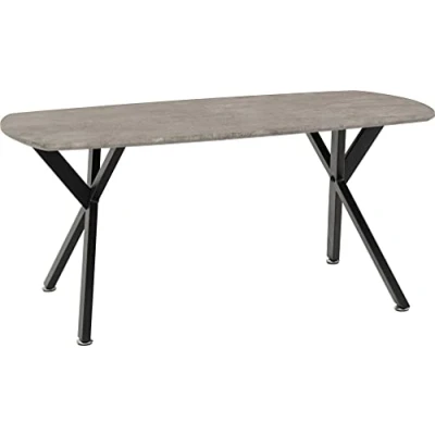 Image of Seconique Athens Oval Coffee Table in Concrete Effect