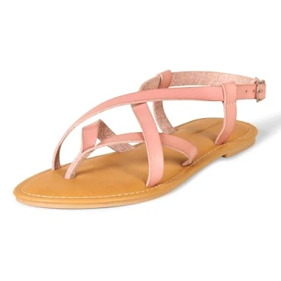 Image of Amazon Essentials Women&#039;s Casual Strappy Sandal, Dusty Rose, 5.5 UK Wide