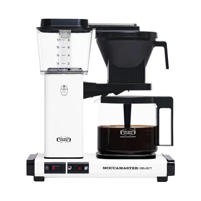 Image of MOCCAMASTER KBG Select 53823 Filter Coffee Machine Matte White, White