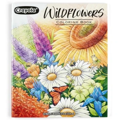 Image of Crayola Wildflower Coloring Book, 40 Premium Adult Pages, Gift