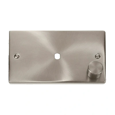 Image of Click Deco 1 Gang Dimmer Mounting Unfurnished Plate and Knob (1000W Max) Satin Chrome