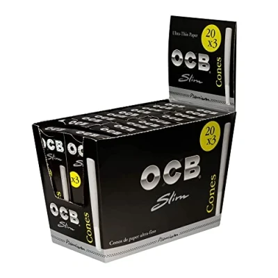 Image of OCB Premium Cones King Size Slim Pre Rolled 1 Box (20 Packs/60 Cones)