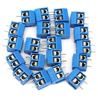 Image of 2 Pin Screw Terminal Block 5.08mm Pitch Panel PCB Mount, 20Pcs