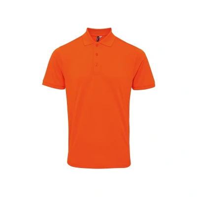 Image of Premier Mens Coolchecker Plus Pique Polo With CoolPlus (Orange) Size 3XL