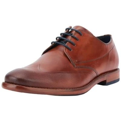 Image of bugatti Men&#039;s Mansaro Low lace up Shoes, Cognac, 9.5 UK