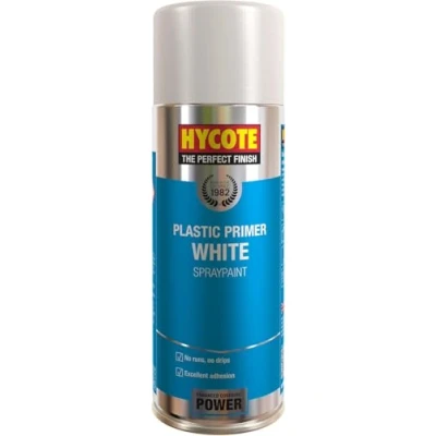 Image of Hycote High Build Aerosol Car Spray Paint, White Plastic Primer, 400 ml