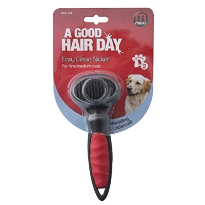 Image of Mikki Dog, Cat, Puppy Grooming Slicker Brush Easy Self Clean for Knot, Tangle XSml Sml Pet Xsmall