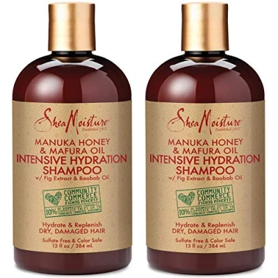 Image of Manuka Honey and Mafura Oil Intensive Hydration Shampoo by Shea Moisture for Unisex 13 oz Pack of 2