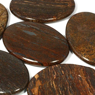 Image of CrystalAge Bronzite Palm Stone 70x50mm
