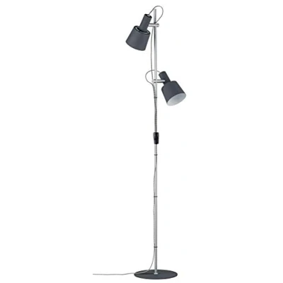 Image of Paulmann 79690 Neordic Haldar Floor luminaire max. 2x20W lamp for E14 Lamps Dark Grey/Chrome matt floodlight 230V Metal Without