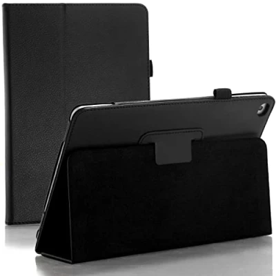 Image of Folio Case Leather Flip For Apple iPad 9.7 6th Generation 2018 and 5th 2017 Air 2nd 1st (Black)