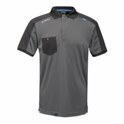 Image of Regatta Mens Offensive Wicking Polo Shirt Grey Size Medium