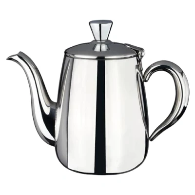 Image of Café Olé Premium Coffee Pot, 18/10 Stainless Steel, Mirror Polished, 12oz, Stay Cool Hollow Handles, Perfect Pour Spout, PC 012