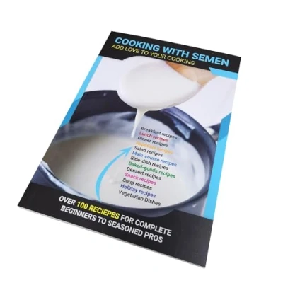 Image of COOKING WITH SEMEN Recipe Book Gift For Boyfriend Wife Dad Him Man Men Her Husband Fun Rude Lover Birthday Notebook Womens Ladies Adult Christmas Stocking Filler Secret Santa Present Idea Office