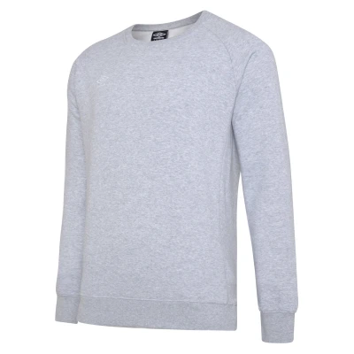 Image of Umbro Childrens Unisex Childrens/Kids Club Leisure Sweatshirt (Grey Marl/White) Multicolour Size 13Y