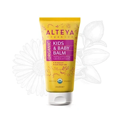 Image of Alteya Organic Kids and Baby Balm 90 ml USDA Certified Award Winning Skin Care Treatment with Bulgarian Rose Essential Oil Healing Protecting Sensitive Irritated