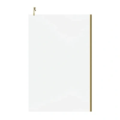 Image of 8mm Clear Glass Brushed Brass 1850mm x 1200mm Walk In Shower Screen including Wall Channel and Support Bar Colore