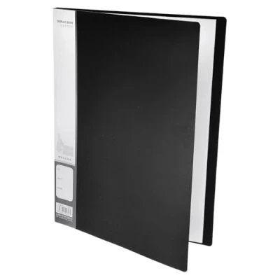 Image of M&amp;G 30 Pocket Binder with PP Plastic Sleeves A4(Black), Art Portfolio Folder Clear Sheet Protectors, Display 60 Pages for Organizing Documents, 310x235x19mm