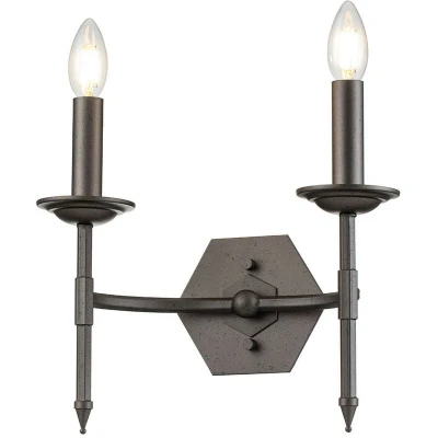 Image of Crown 2 Light Indoor Candle Wall Iron, E14