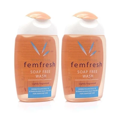 Image of 2X Femfresh Daily Intimate Hygiene Wash Soap Free 150ml Lightly Fragranced