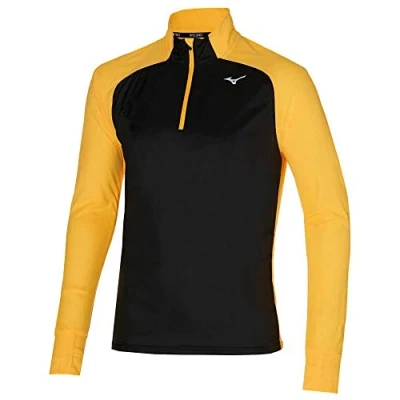 Image of Mizuno Men&#039;s Hybrid LS HZ Running, Racing Yellow/Black, M